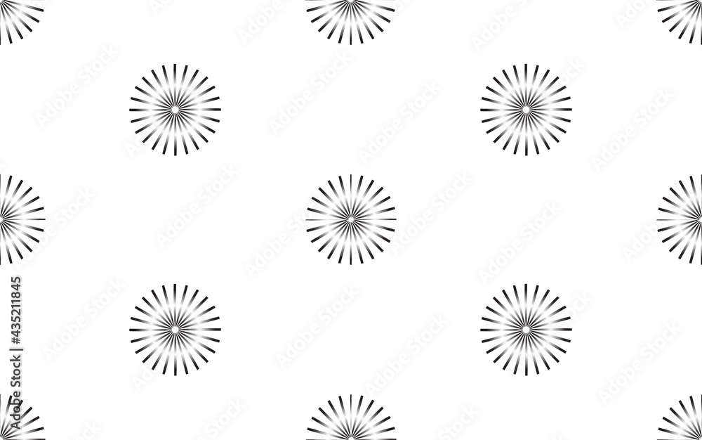 Fototapeta premium Black pattern design on white background in modern and contemporary style.