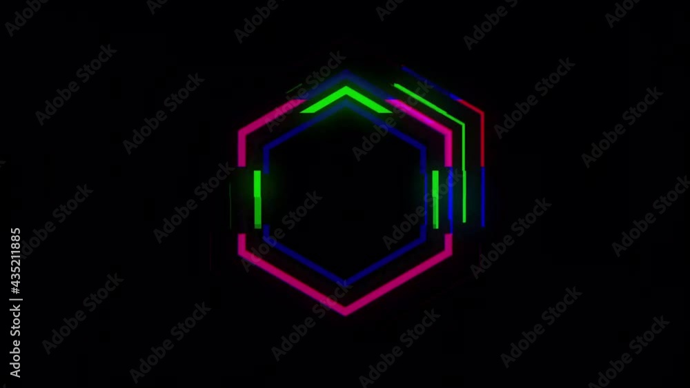 Polygonal Zoom Glitched shape design motion graphic. Polygonal Zoom Glitched shape design motion graphic.