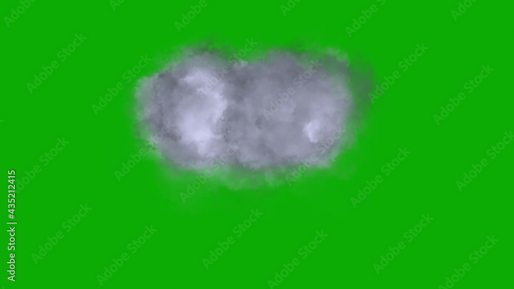 Dark clouds motion graphics with green screen background Dark clouds motion graphics with green screen background