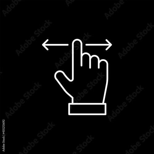 Hand touch icon isolated on white background. Gesture symbol modern, simple, vector, icon for website design, mobile app, ui. Vector Illustration