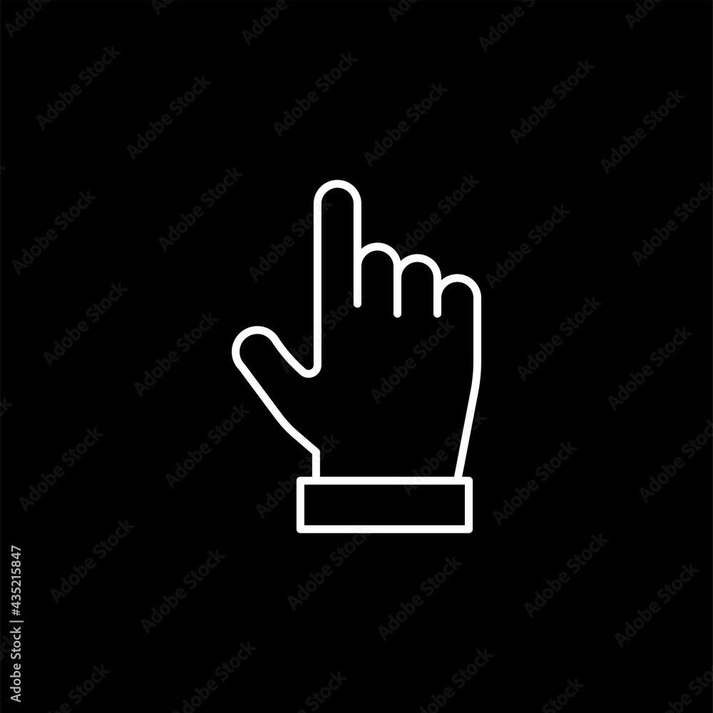 Hand touch icon isolated on white background. Gesture symbol modern, simple, vector, icon for website design, mobile app, ui. Vector Illustration Hand touch icon isolated on white background. Gesture symbol modern, simple, vector, icon for website design, mobile app, ui. Vector Illustration