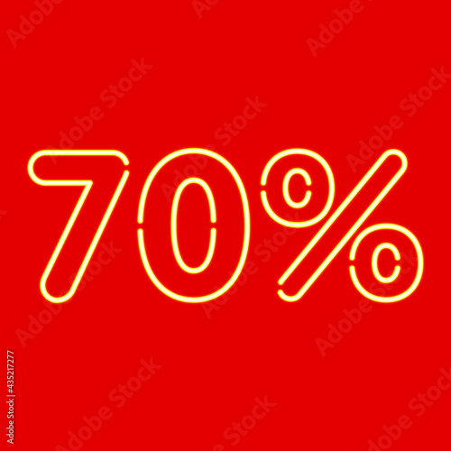 Percentage offers neon colors