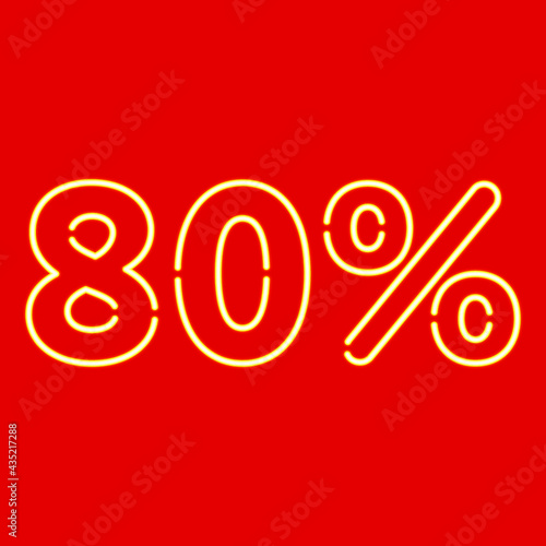 Percentage offers neon colors