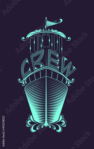 Vector crew in graphic style