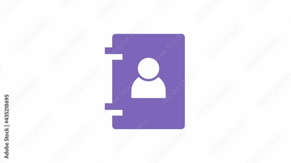 Simple animated contact book. Friend list or contact conceptual 2D video clip. Shape animation. Simple animated contact book. Friend list or contact conceptual 2D video clip. Shape animation.