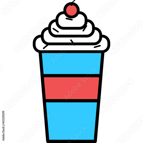 milkshake icon vector