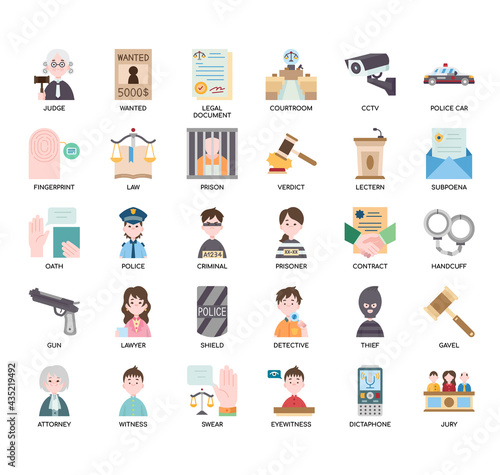 Law and Justice , Thin Line and Pixel Perfect Icons