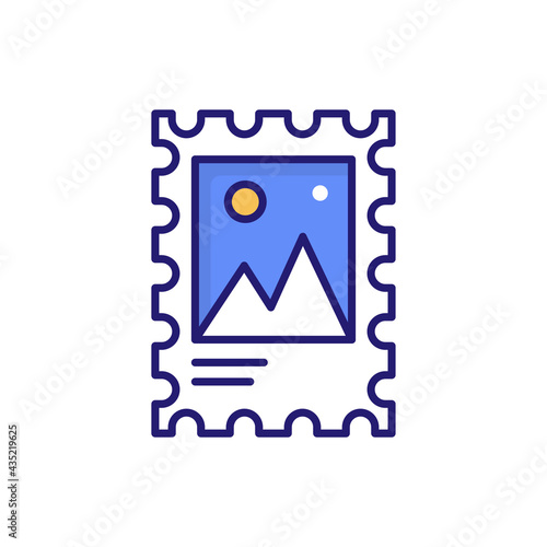 Stamp vector icon style illustration. EPS 10 File