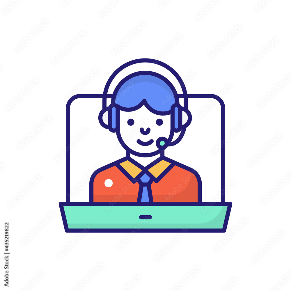 Online Support vector icon style illustration. EPS 10 File Online Support vector icon style illustration. EPS 10 File