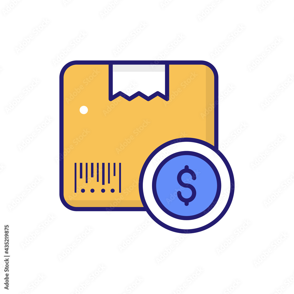 Parcel Cost vector icon style illustration. EPS 10 File Parcel Cost vector icon style illustration. EPS 10 File