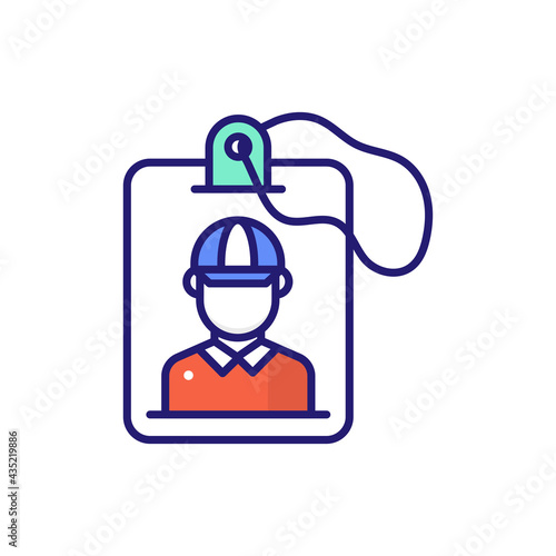Identity vector icon style illustration. EPS 10 File