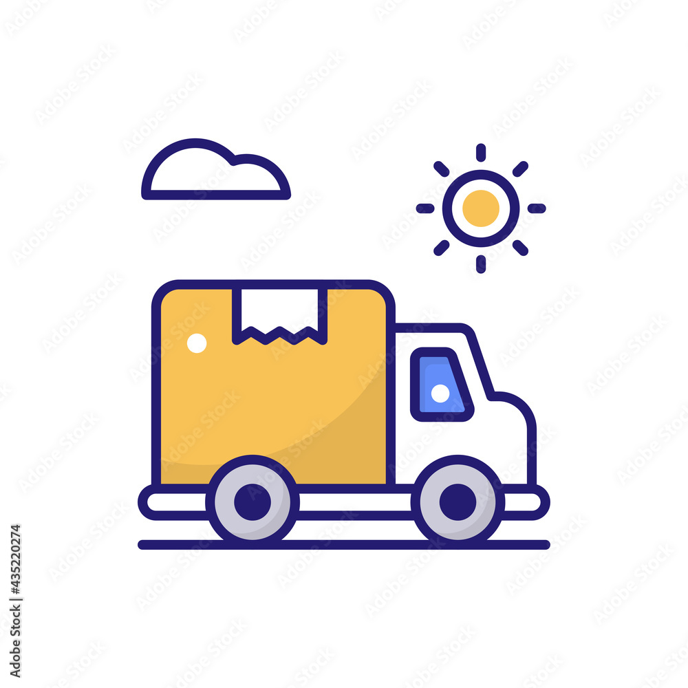 Delivery Van vector icon style illustration. EPS 10 File Delivery Van vector icon style illustration. EPS 10 File