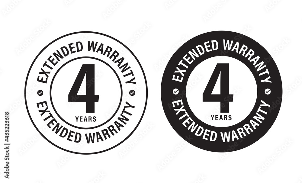 eCommerce abstract, 4 year extended warranty vector symbol eCommerce abstract, 4 year extended warranty vector symbol