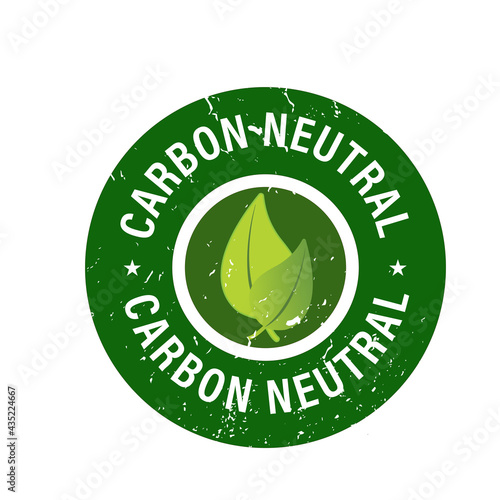 carbon neutral vector icon, low carbon emission abstract