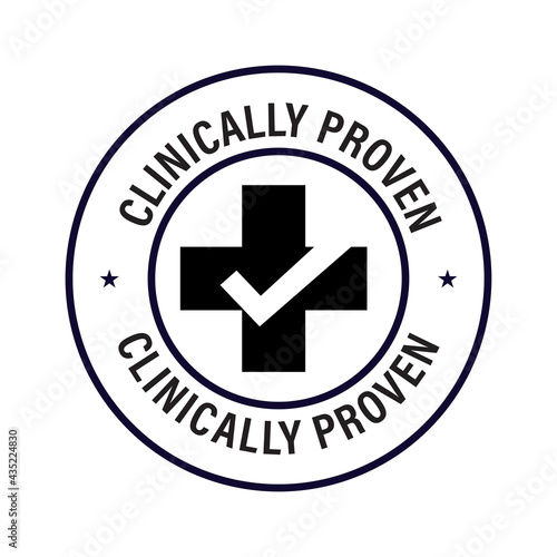 clinically proven vector icon, health care abstract photo