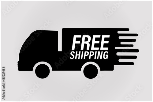 free shipping vector icon, e commerce abstract, courier cargo 