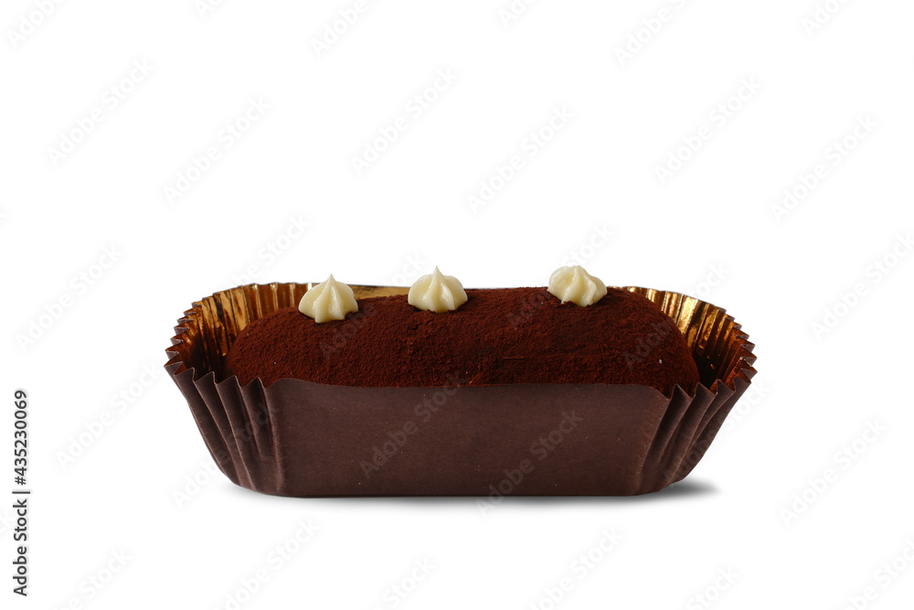 chocolate brownie isolated on white background. close-up. chocolate brownie isolated on white background. close-up.