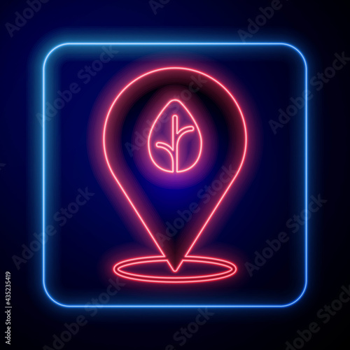 Glowing neon Vegan food diet icon isolated Glowing neon background. Organic, bio, eco symbol. Vegan, no meat, lactose free, healthy, fresh and nonviolent food. Vector
