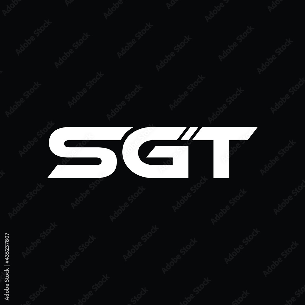 sgt letter logo design  - obrazy, fototapety, plakaty 