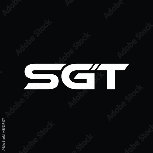 sgt letter logo design 