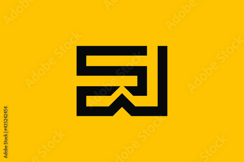 WS logo letter design on luxury background. SW logo monogram initials letter concept. WS icon logo design. SW elegant and Professional letter icon design on background. W S SW WS