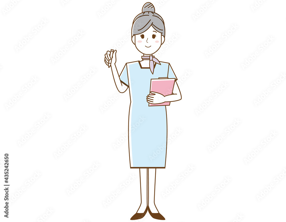 エステティシャンの女性のベクターイラスト