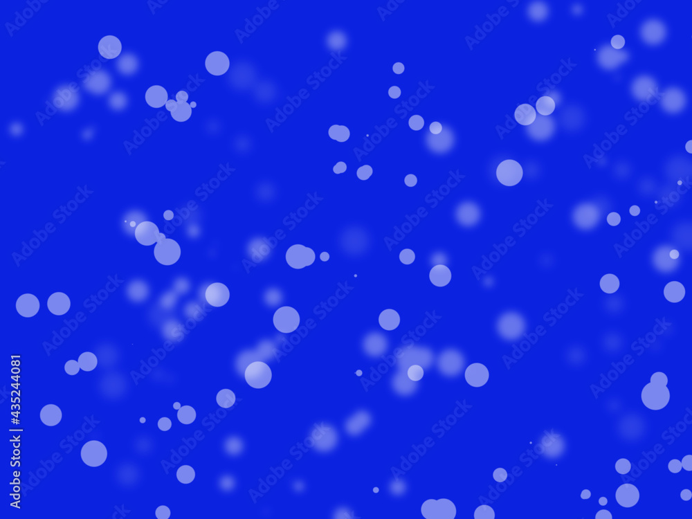 Blue background with flying circles, Blur dots Blue background with flying circles, Blur dots