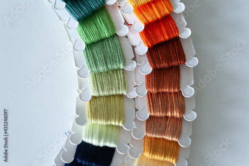 Obraz na płótnie Word DIY world made of colorful bobbins, treads. Do it yourself concept. Sewing, hobby w salonie