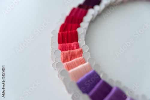 Obraz na płótnie Word DIY world made of colorful bobbins, treads. Do it yourself concept. Sewing, hobby w salonie