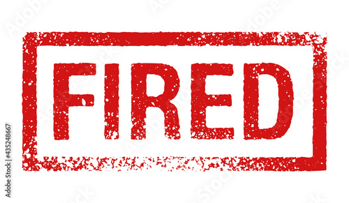 Fired stamp - departure from a job