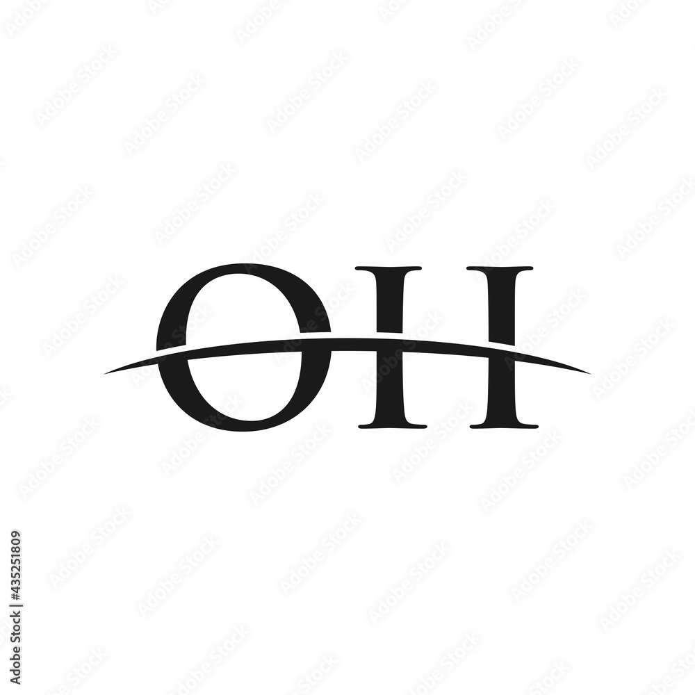 OH initial swoosh horizon, company logo design inspiration OH initial swoosh horizon, company logo design inspiration