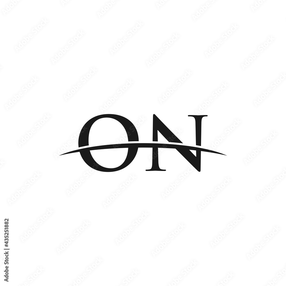 ON initial swoosh horizon, company logo design inspiration ON initial swoosh horizon, company logo design inspiration