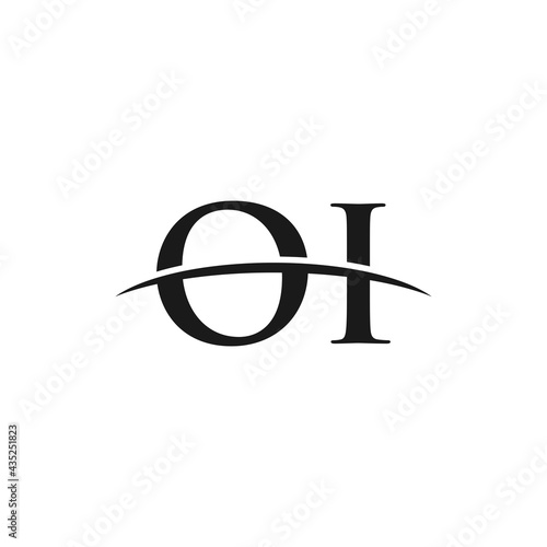 OI initial swoosh horizon, company logo design inspiration