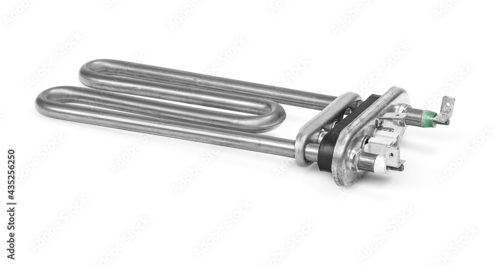 Washing machine heater on a white background Washing machine heater on a white background