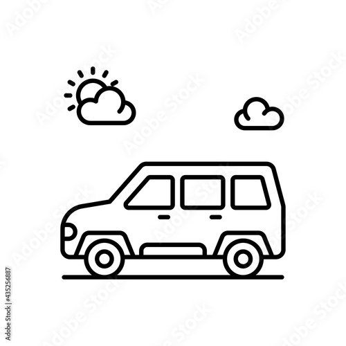 minibus vector icon style illustration. EPS 10 File