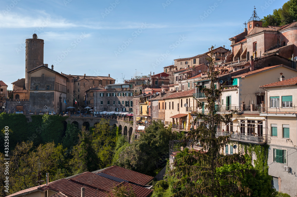 Nemi, a splendid village on the lake in the province of Rome. 