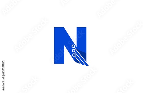 Modern Technology Circuit Letter N Logotype Free Download Modern Technology Circuit Letter N Logotype - GFXLoad