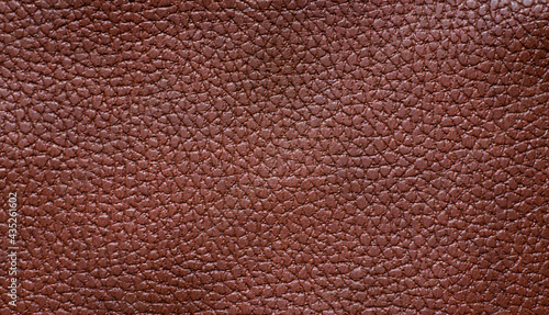 Photo of the texture of brown soft leather for sewing leather products