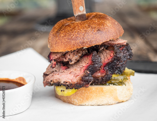 Slika na platnu Barbecue brisket sandwich Texas