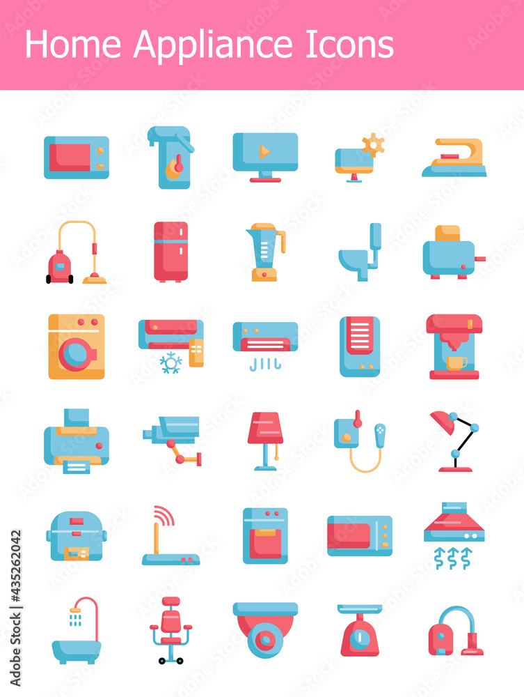 30 home appliance simple flat icons pack 30 home appliance simple flat icons pack