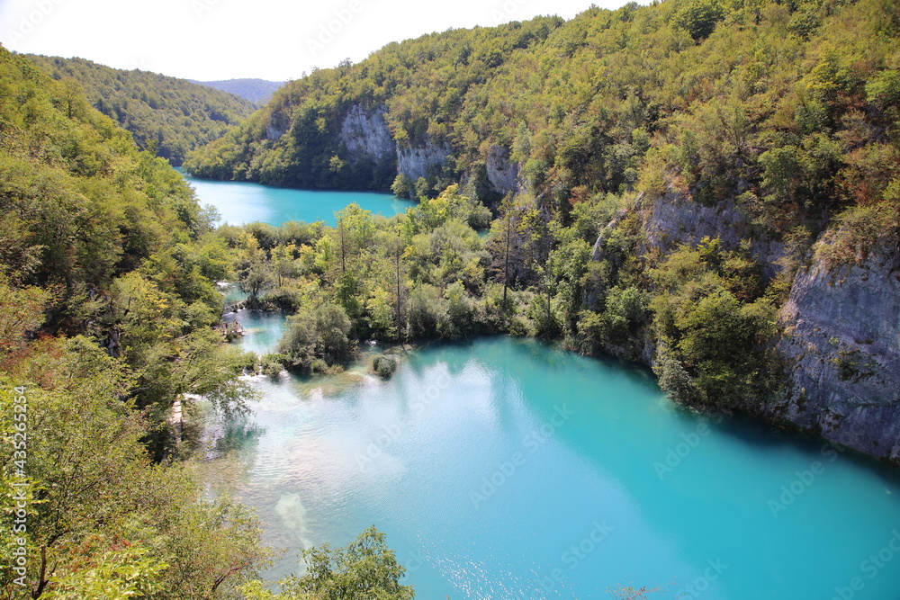 View of the Plitvice Lakes National Park, Croatia View of the Plitvice Lakes National Park, Croatia
