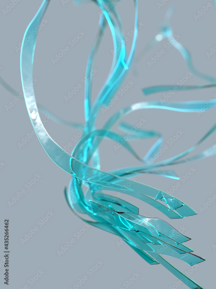 Obraz premium flying transparent ribbons 