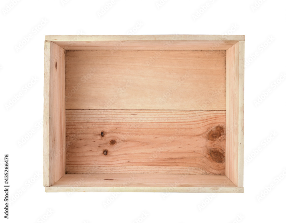 Old wooden box isolated. Old wooden box isolated.