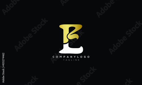 PE EP P AND E Abstract initial monogram letter alphabet logo design