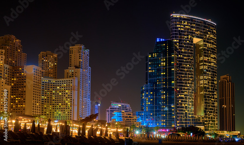 night architectural landscape of Dubai