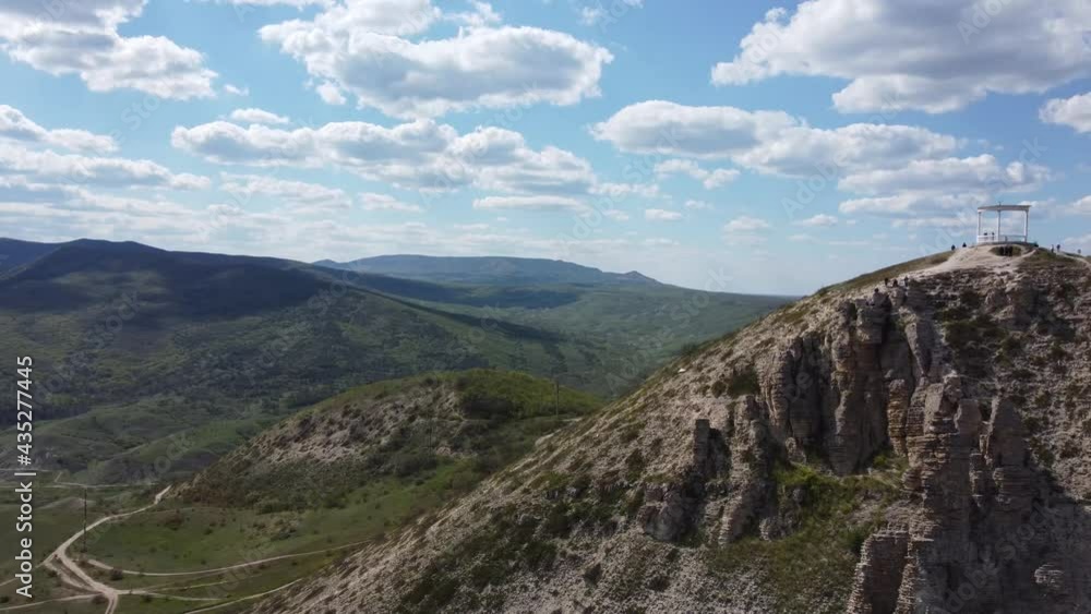 Video of beautiful mountain scenery from the height of the drone flight. Beautiful nature. Cloudy skies. High quality 4k footage Video of beautiful mountain scenery from the height of the drone flight. Beautiful nature. Cloudy skies. High quality 4k footage