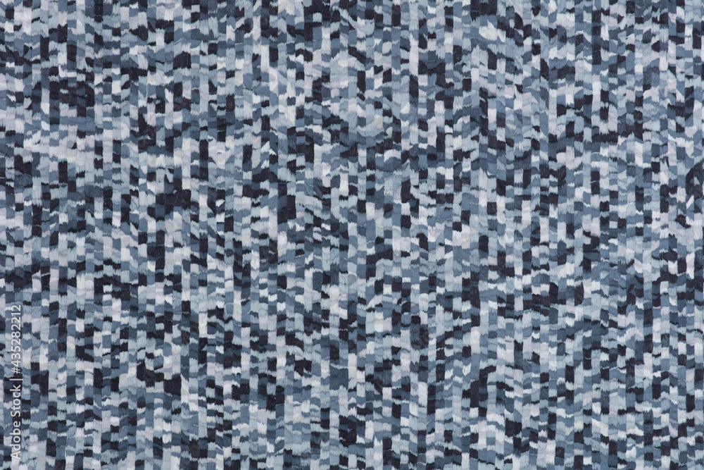 Fototapeta premium Pointilisme veneer background in perfect blue tone, texture with contrast surface for design work.
