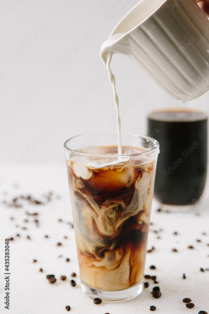 Iced coffee with cream Iced coffee with cream