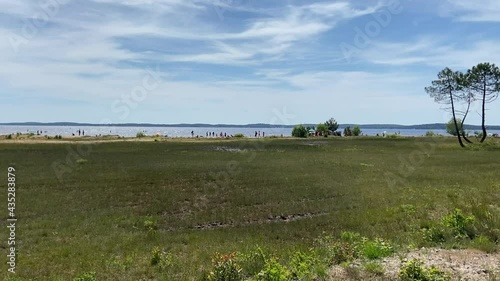 Marais et plage à Lacanau, Gironde photo