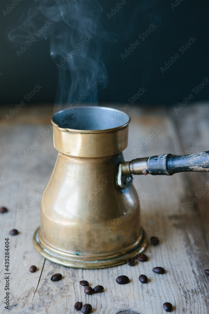Turkish coffee in turkish coffee pot Turkish coffee in turkish coffee pot